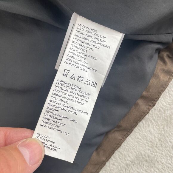 prAna Miro Puffer Jacket Men Large Acorn DWR Full Zip Pockets Quilted Outdoors - Picture 10 of 11